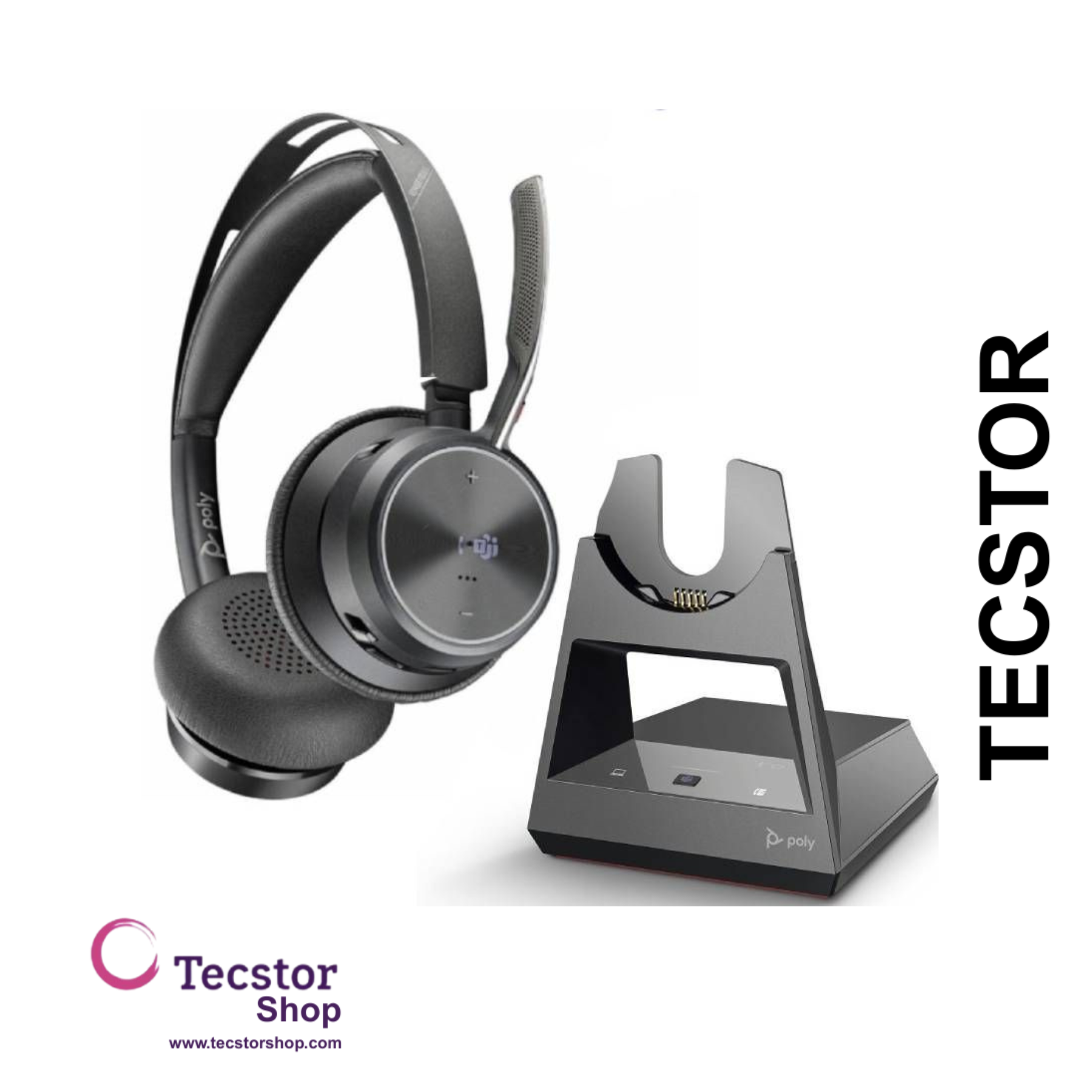 Poly Voyager Focus 2-M Microsoft Teams Certified with charge stand Headset
