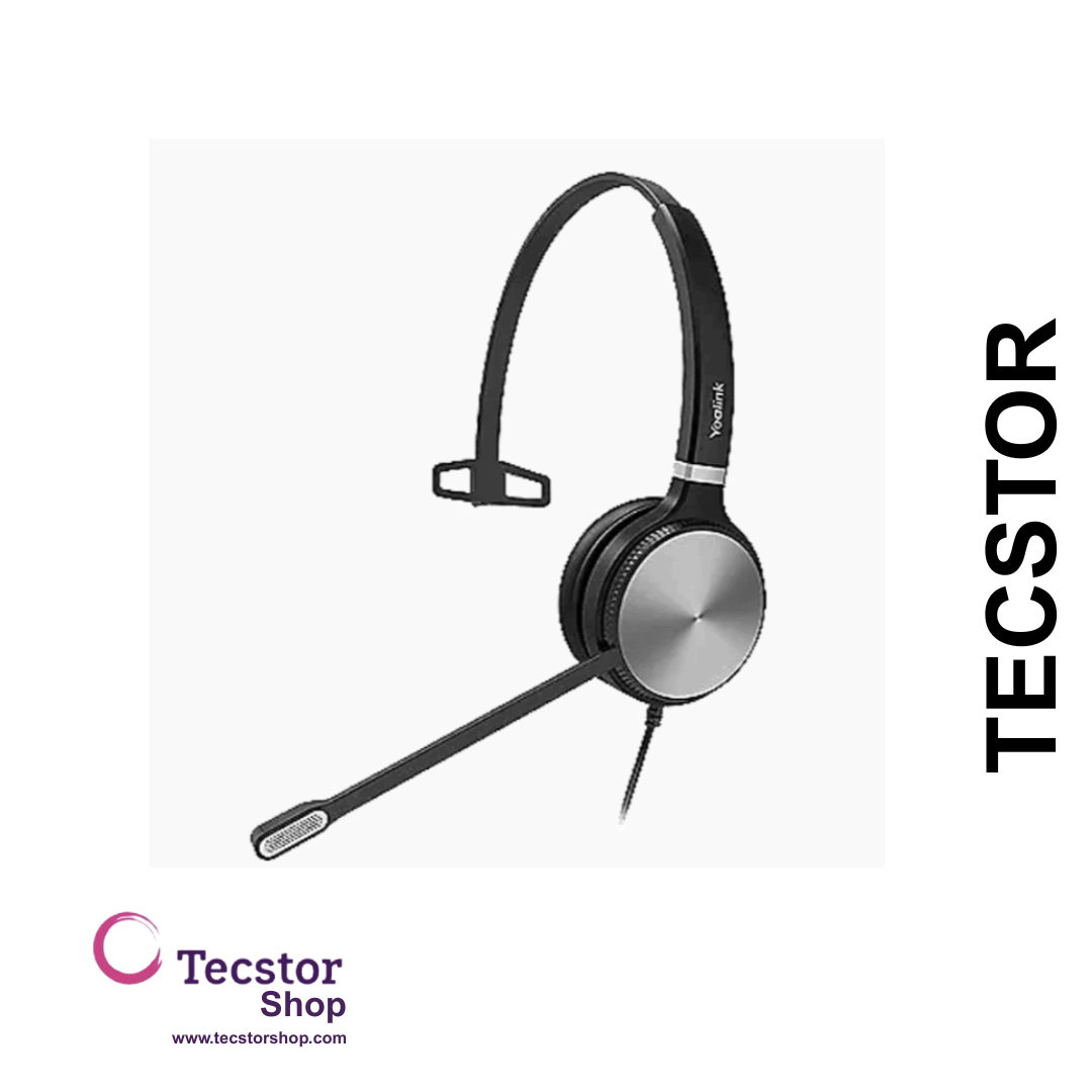 YEALINK - YHS36 Mono Corded headset, On the ear wearing style, Including QD-RJ9 cable, Leather ear cushions