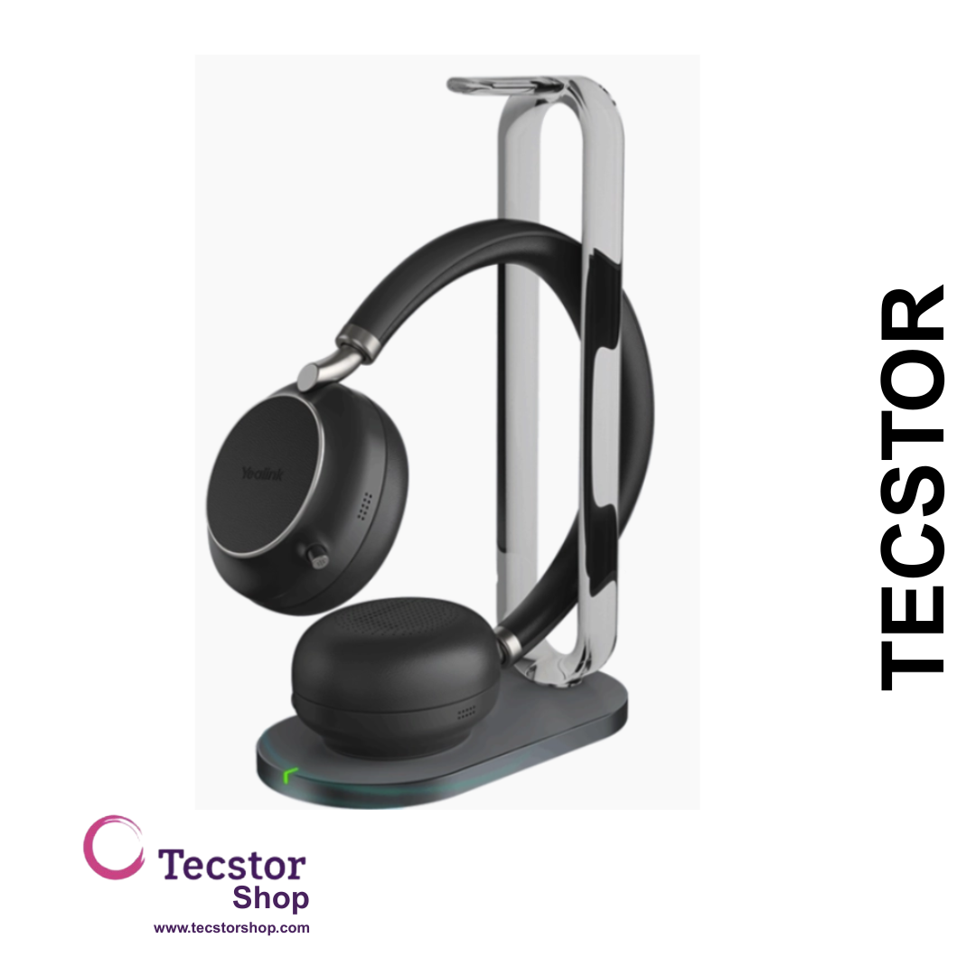 YEALINK - BH72 with Charging Stand Teams Black USB-A, Wireless Bluetooth, Dual, On the ear wearing style, USB-A Dongle Included-Teams