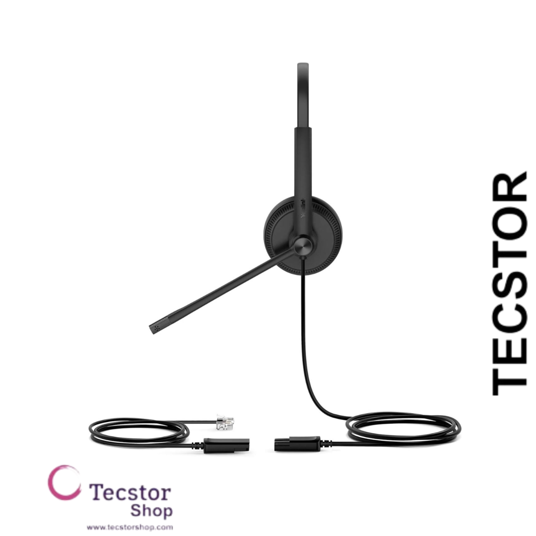 YEALINK - UH34 SE Mono Teams USB-C, Corded USB with mute, call and volume control on the cord, On the ear wearing style, Including 3.5mm-USB, Leather ear cushions-Teams