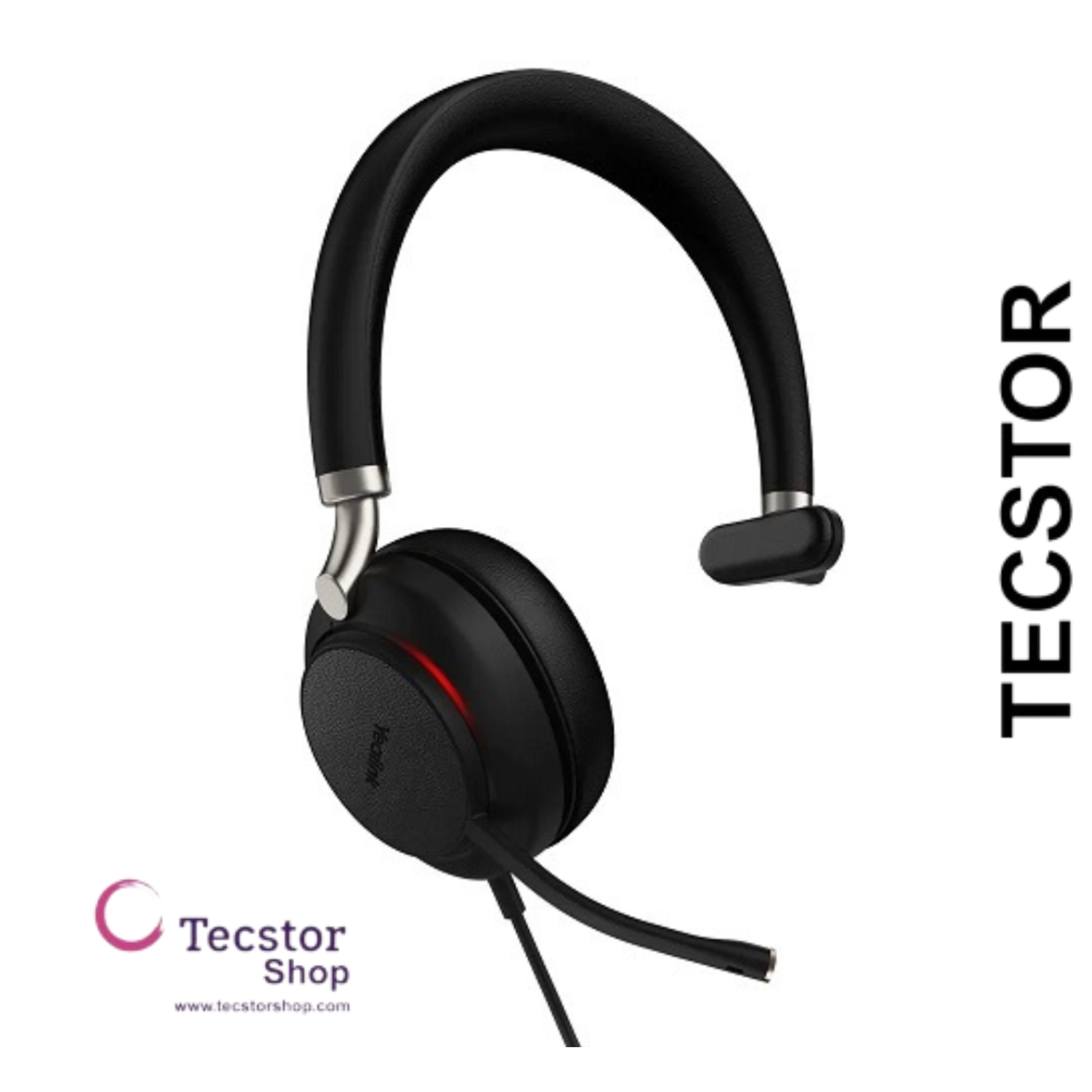 YEALINK - UH38 Mono Teams USB-C, Corded USB or Bluetooth headset/Excluding Battery, On the ear wearing style, Leather ear cushions-Teams