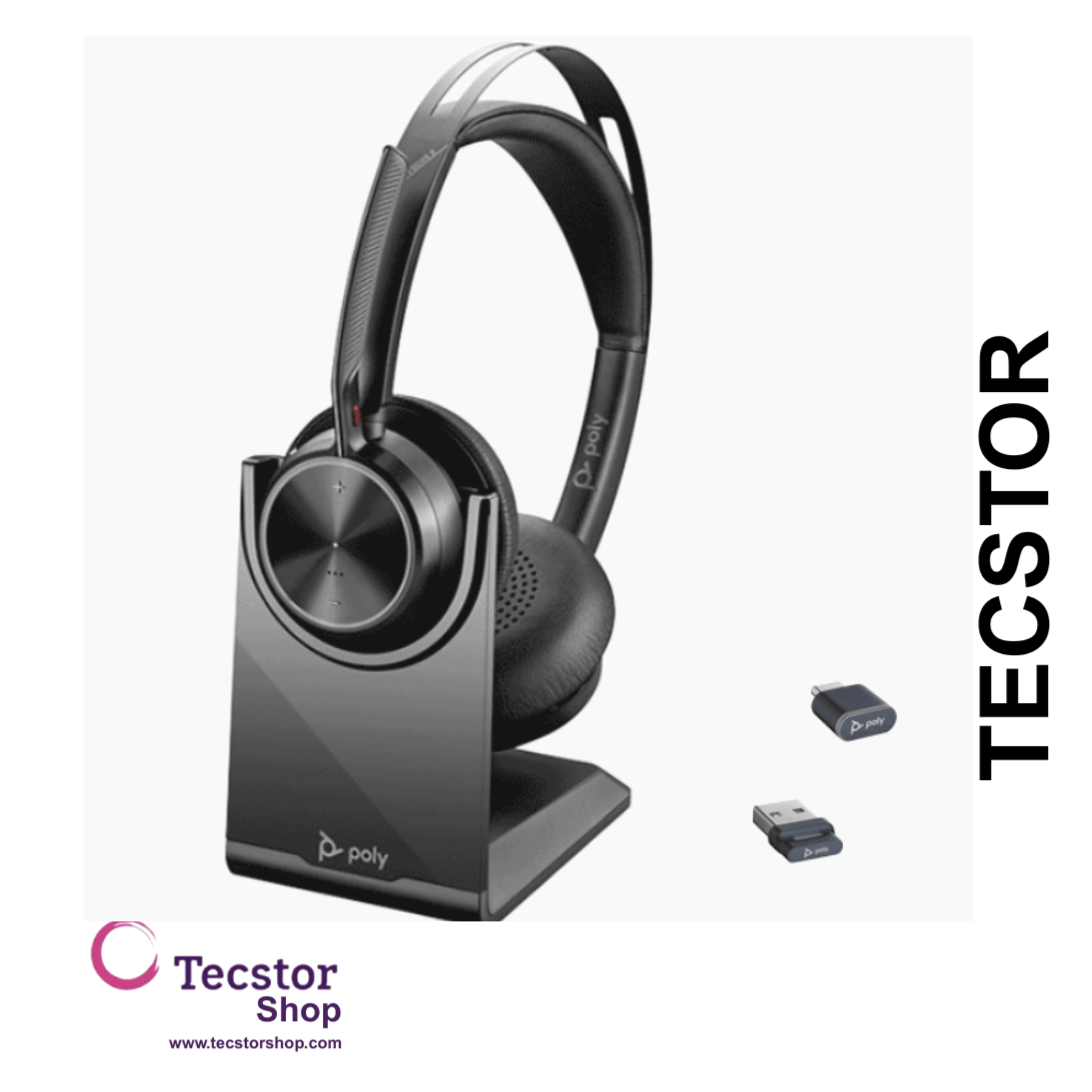 Poly Voyager Focus 2 Microsoft Teams Certified with charge stand Headset