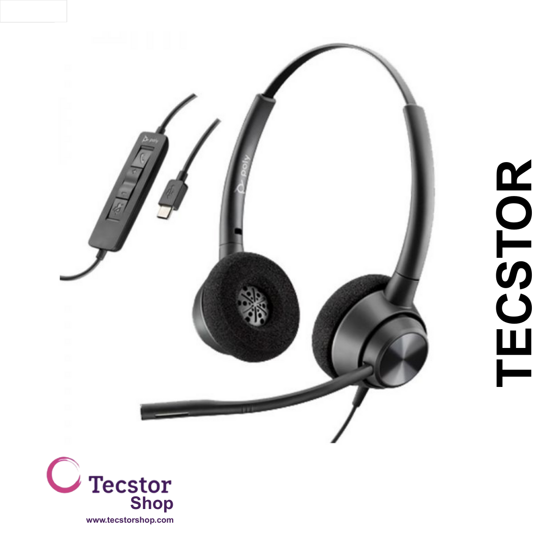 Poly - HW320 USB - Encore Pro STEREO Wideband Headset (USB A hardwired) (Noise Cancelling) TAA