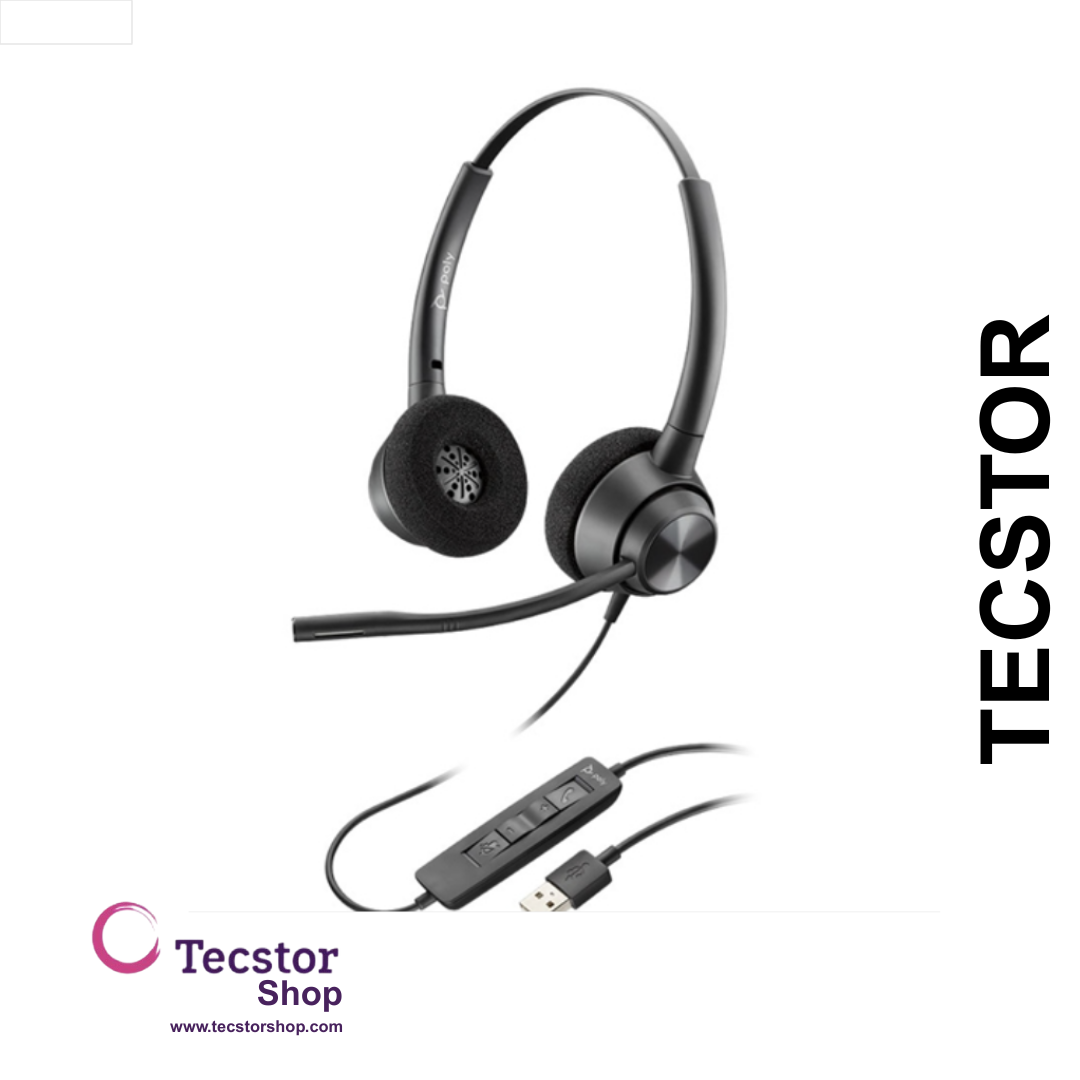 Poly - HW320 USB - Encore Pro STEREO Wideband Headset (USB A hardwired) (Noise Cancelling) TAA