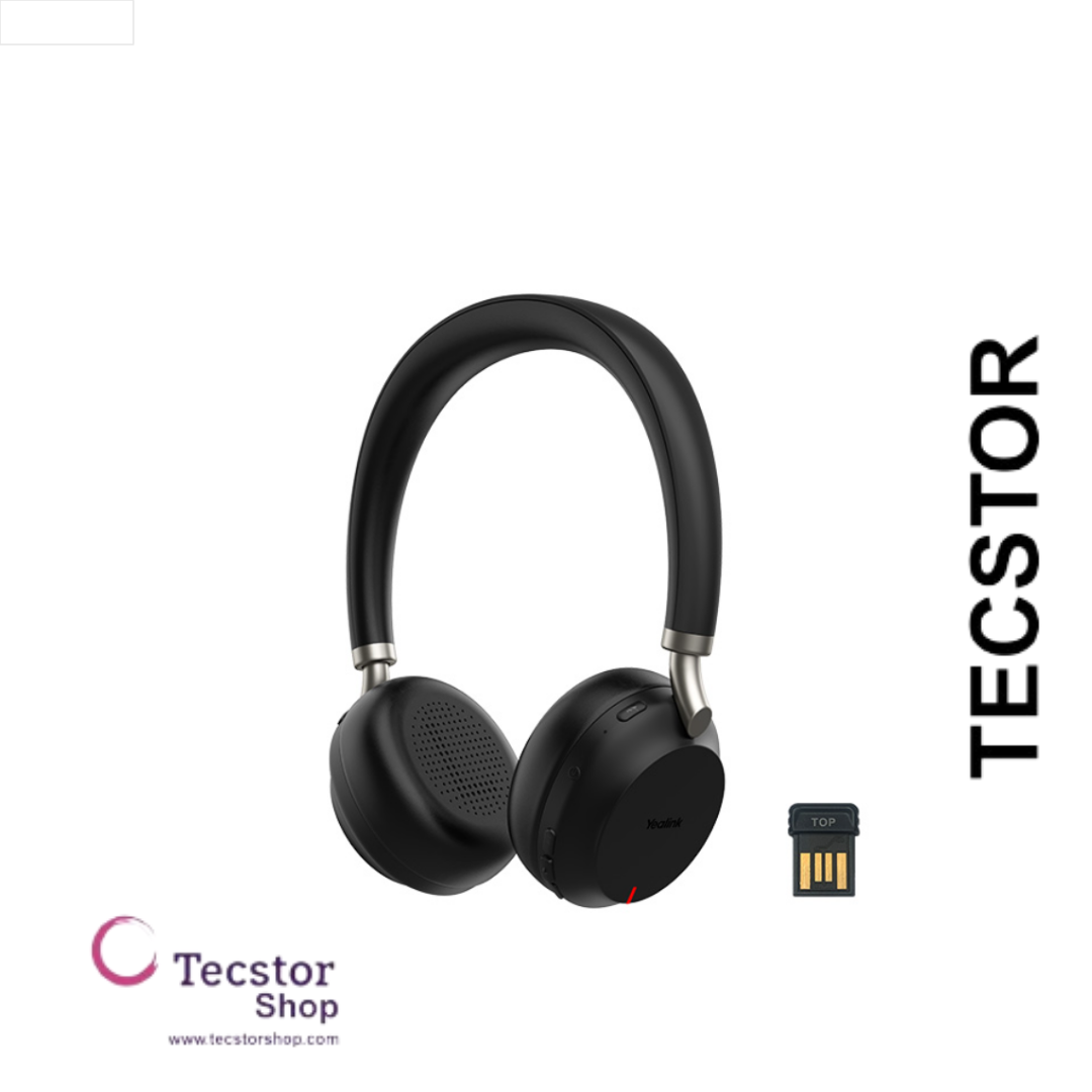 YEALINK - BH72 Teams Black USB-A, Wireless Bluetooth, Dual, On the ear wearing style, USB-A Dongle Included-Teams