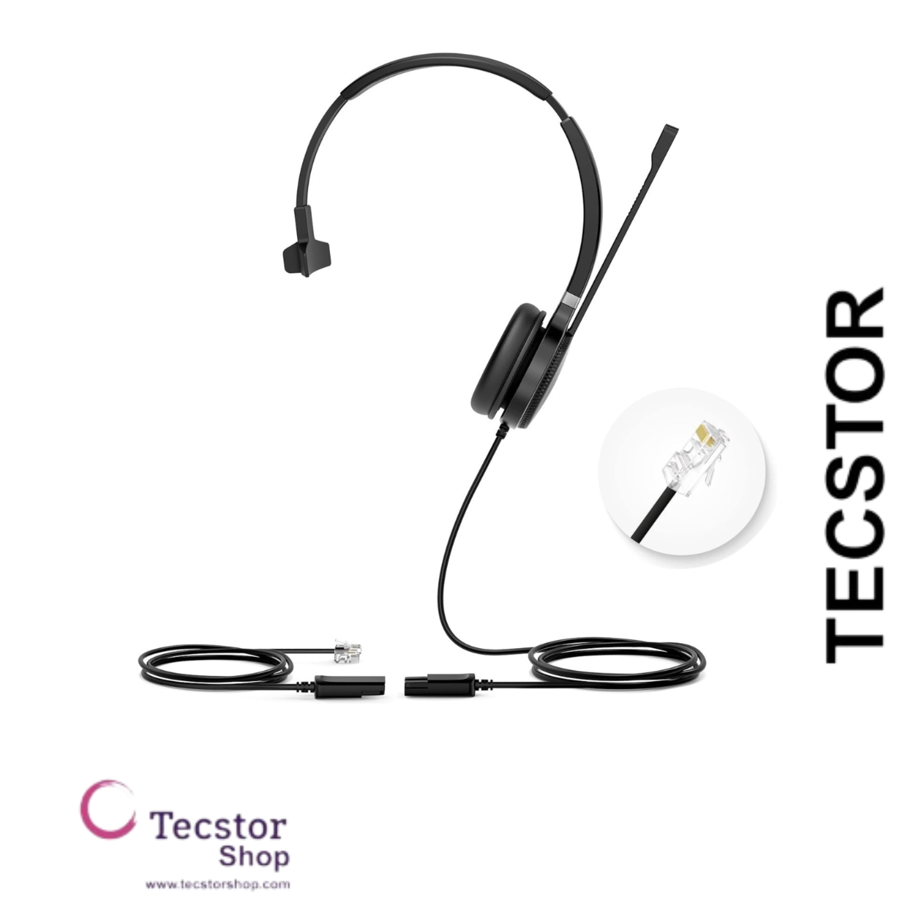 YEALINK - YHM341, YHS34 Mono Headset only, without QD-RJ9 cord.