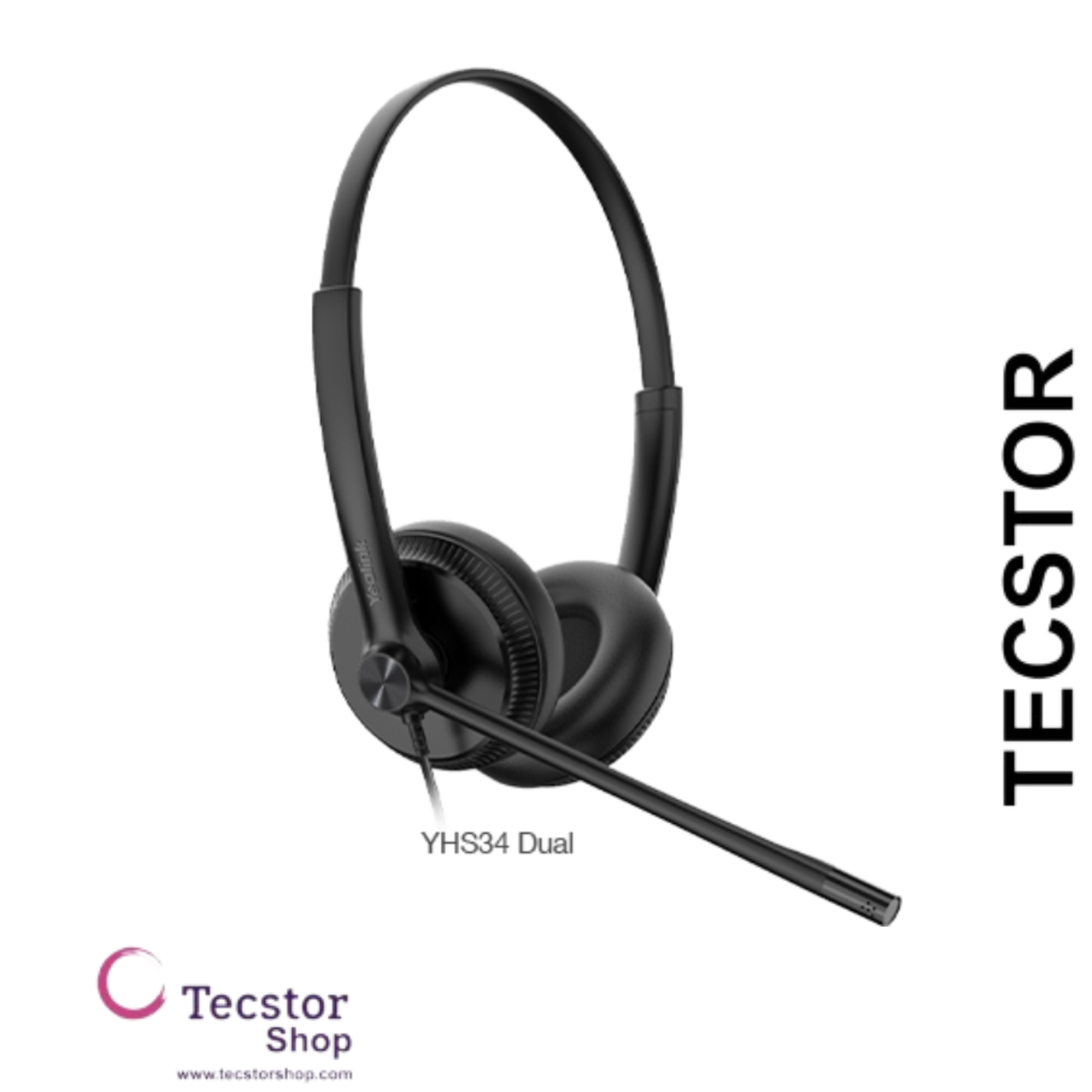 YEALINK - YHD342, YHS34 Dual Headset only, without QD-RJ9 cord.