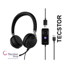 YEALINK - UH38 Dual Teams USB-C, Corded USB or Bluetooth headset/including Battery, On the ear wearing style,  Leather ear cushions-UC
