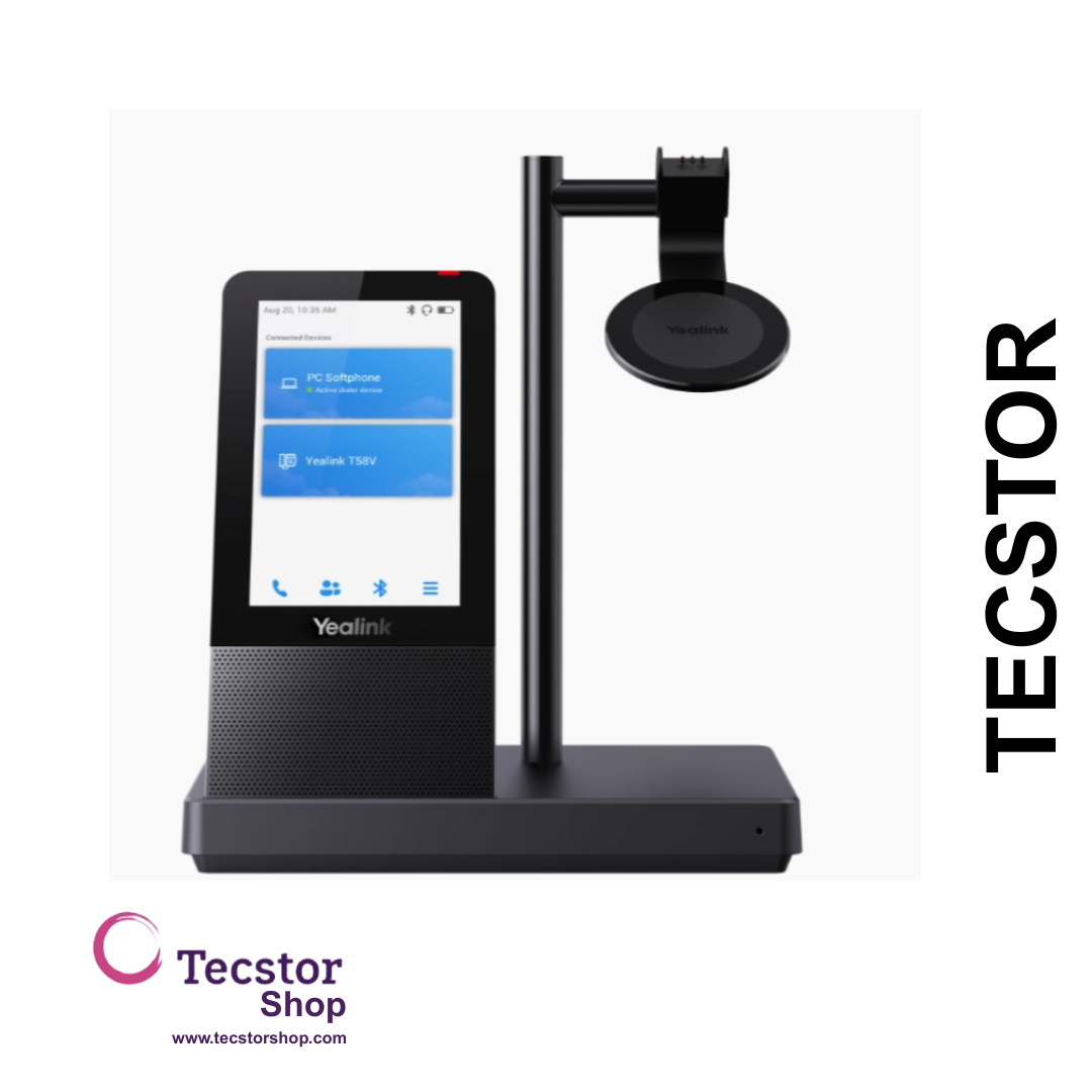 YEALINK - WH66 Mono Teams USB-A, Wireless DECT and Bluetooth-PC/IP/Mobile Phone, Touch Screen, On the ear wearing style-Teams