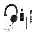 YEALINK - UH38 Mono Teams USB-A, Corded USB or Bluetooth headset/Excluding Battery, On the ear wearing style,  Leather ear cushions-Teams