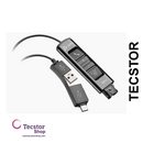 Poly - DA85 UC USB-to-Headset QD Audio Processor (4 pin) (inline controls) (USB-A and USB-C)