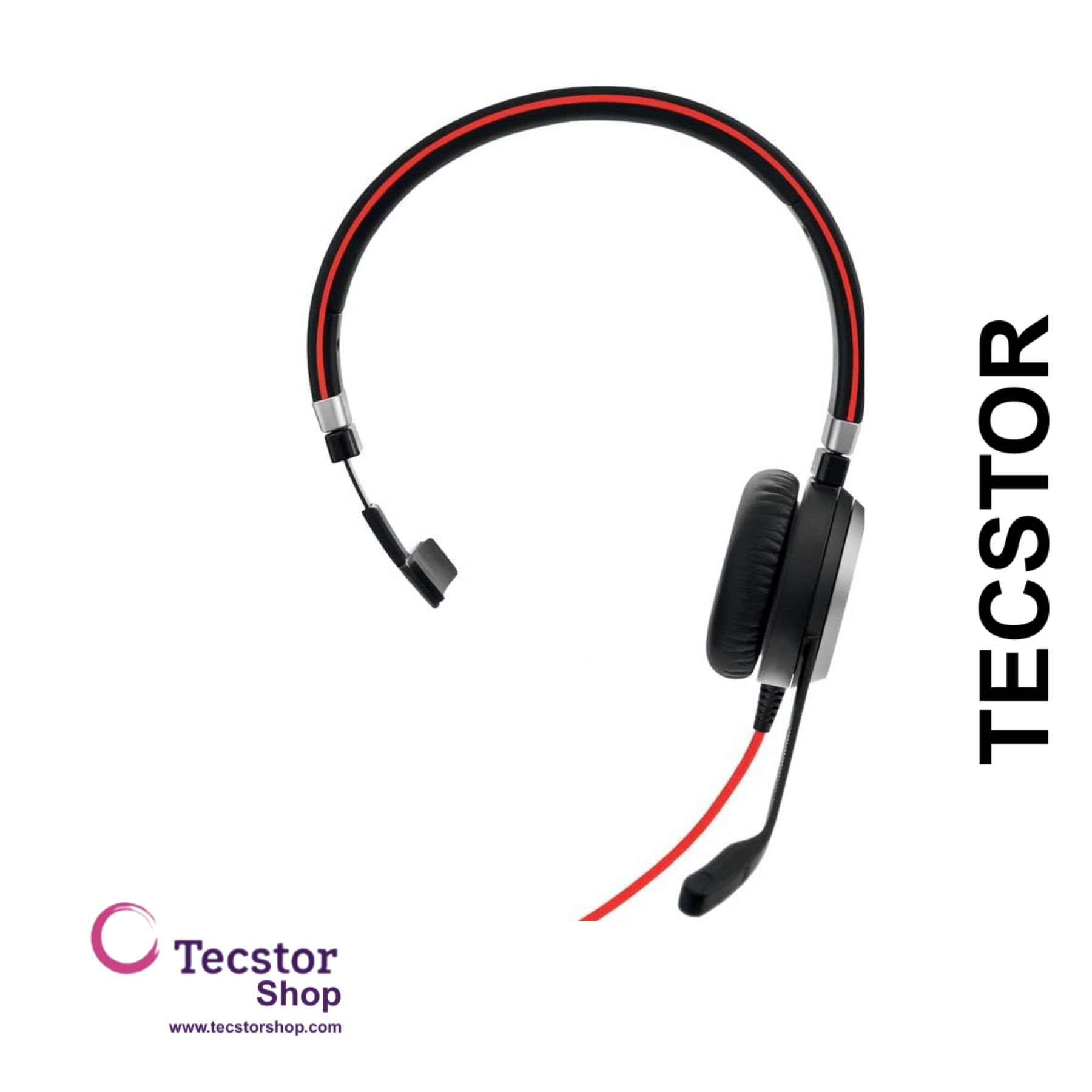 MONO headset ONLY for Jabra EVOLVE 40 UC with 3.5mm Jack (without USB Controller), headband, discret boomarm