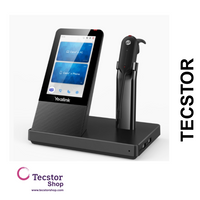 YEALINK - WH67 Teams USB-A, Wireless DECT and Bluetooth-PC/IP/Mobile Phone, Touch Screen, Ear hook wearing style optional-Teams