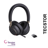 YEALINK - BH76 Plus Teams Black USB-C/A, Wireless Bluetooth, Dual, On/Over the ear wearing style optional , ANC, USB C to A Dongle Included-Teams