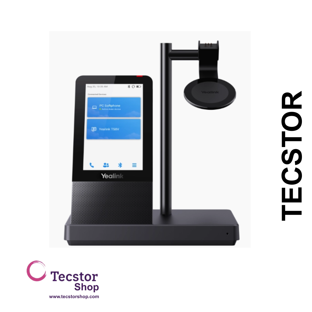 YEALINK - WH66 Dual Teams USB-A, Wireless DECT and Bluetooth-PC/IP/Mobile Phone, Touch Screen, On the ear wearing style-Teams