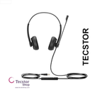 YEALINK - UH34 Dual Teams USB-A, Corded USB with mute, call and volume control on the cord, On the ear wearing style, Leather ear cushions-Teams