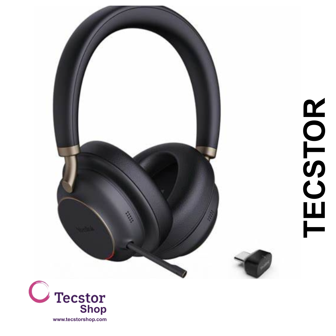 YEALINK - BH76 Plus Teams Black USB-C/A, Wireless Bluetooth, Dual, On/Over the ear wearing style optional , ANC, USB C to A Dongle Included-Teams