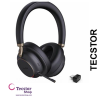 YEALINK - BH76 Plus Teams Black USB-C/A, Wireless Bluetooth, Dual, On/Over the ear wearing style optional , ANC, USB C to A Dongle Included-Teams