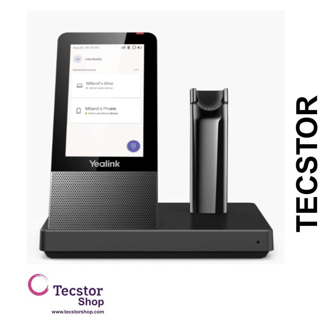 YEALINK - WH67 Teams USB-A, Wireless DECT and Bluetooth-PC/IP/Mobile Phone, Touch Screen, Ear hook wearing style optional-Teams