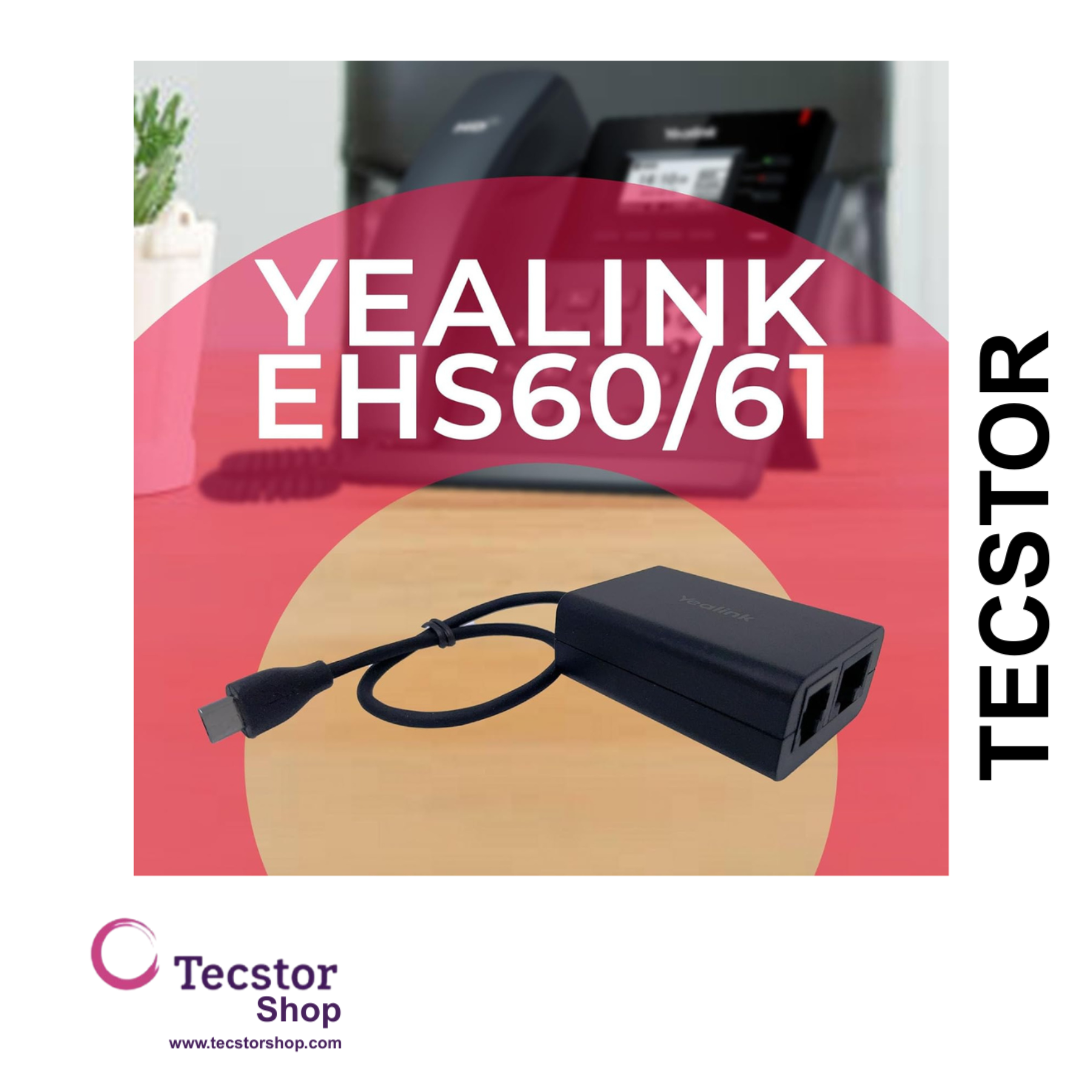 YEALINK - EHS60, EHS adapter, work with WH62, WH63 to make them working with Poly, Avaya, Grandstream, Cisco IP phones