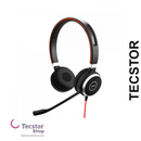 Duo headset ONLY for Jabra EVOLVE 40 UC with 3.5mm Jack  (without USB Controller), headband, discret boomarm