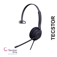 YEALINK - UH37 Mono Teams USB-A, Corded USB with mute, call and volume control on the headset, On the ear wearing style, Leather ear cushions-Teams