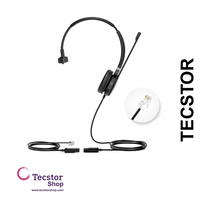 YEALINK - YHS36 Mono Corded headset, On the ear wearing style, Including QD-RJ9 cable, Leather ear cushions