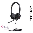 YEALINK - UH37 Dual Teams USB-A, Corded USB with mute, call and volume control on the headset, On the ear wearing style, Leather ear cushions-Teams