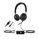 YEALINK - UH38 Dual Teams USB-A, Corded USB or Bluetooth headset/including Battery, On the ear wearing style, Leather ear cushions-Teams