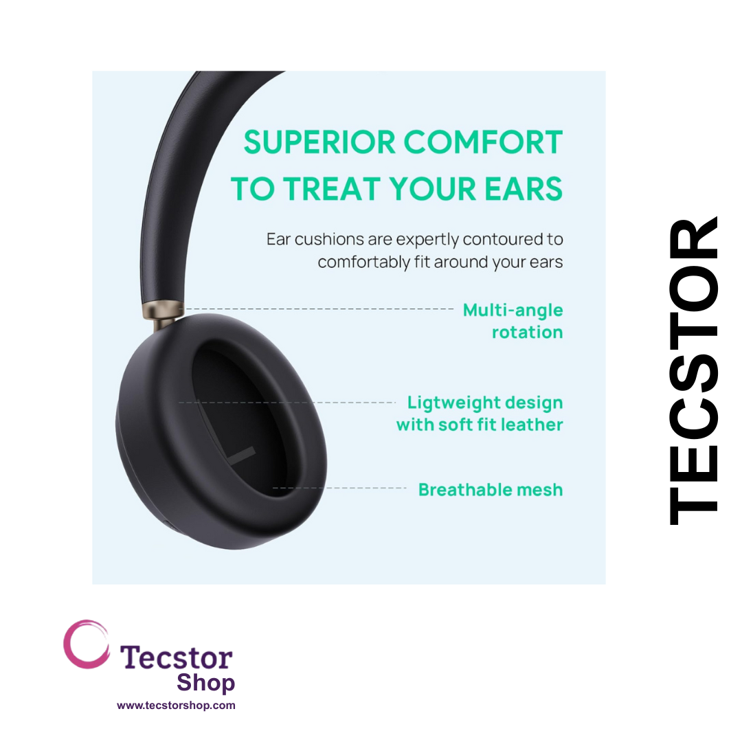 YEALINK - BH76 Plus Teams Black USB-C/A, Wireless Bluetooth, Dual, On/Over the ear wearing style optional , ANC, USB C to A Dongle Included-Teams