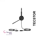 YEALINK - UH34 Lite Dual Teams USB-A, Corded USB with mute, call and volume control on the cord, On the ear wearing style, Foam ear cushions-Teams