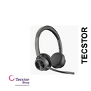 Poly - Voyager 4320 UC Wireless Headset + Charge Stand (Plantronics) - Headphones with Boom Mic - Connect to PC/Mac via USB-A Bluetooth Adapter, Cell Phone via Bluetooth