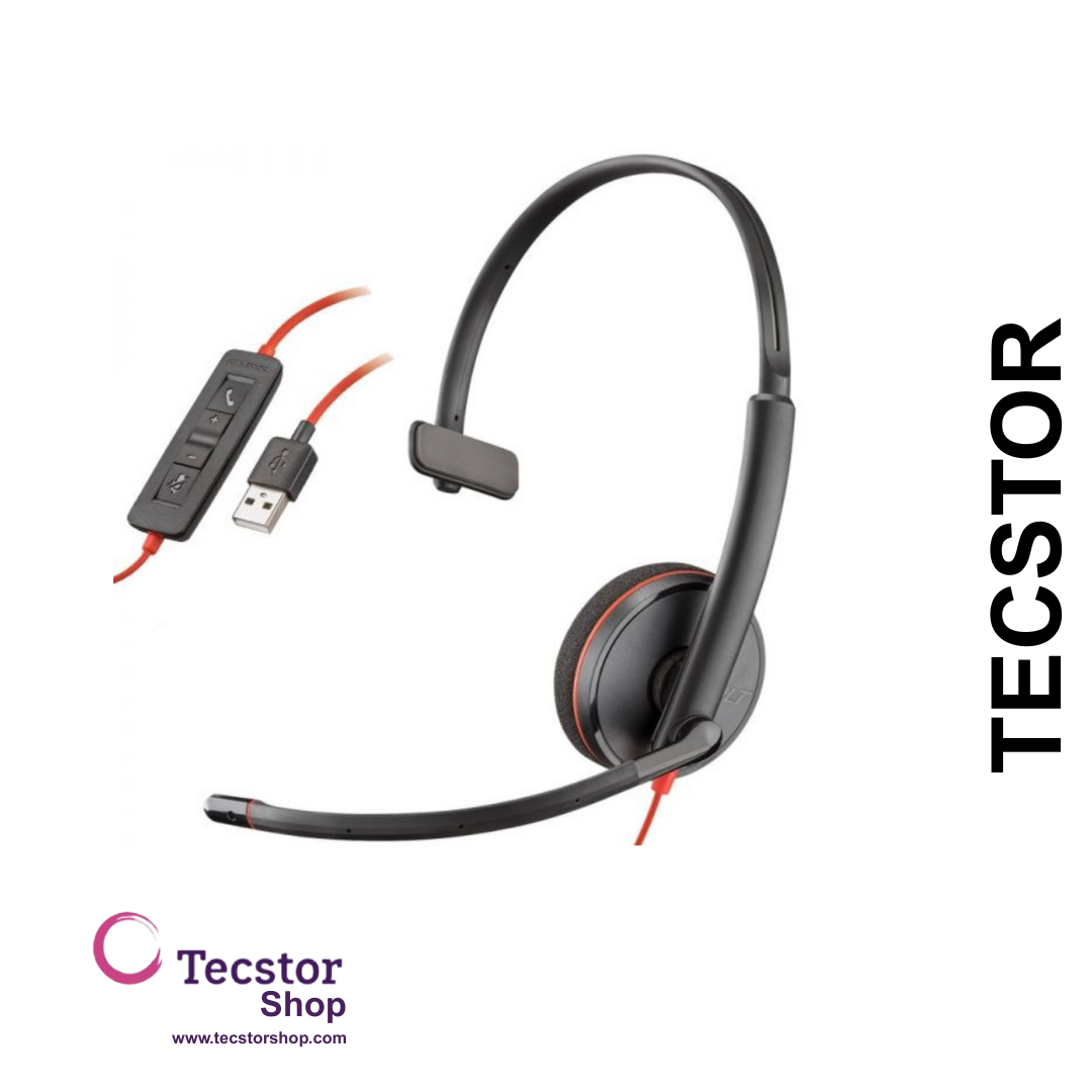 Poly Blackwire C3210 MONO Corded Headset (USB-A) (UC & Microsoft)